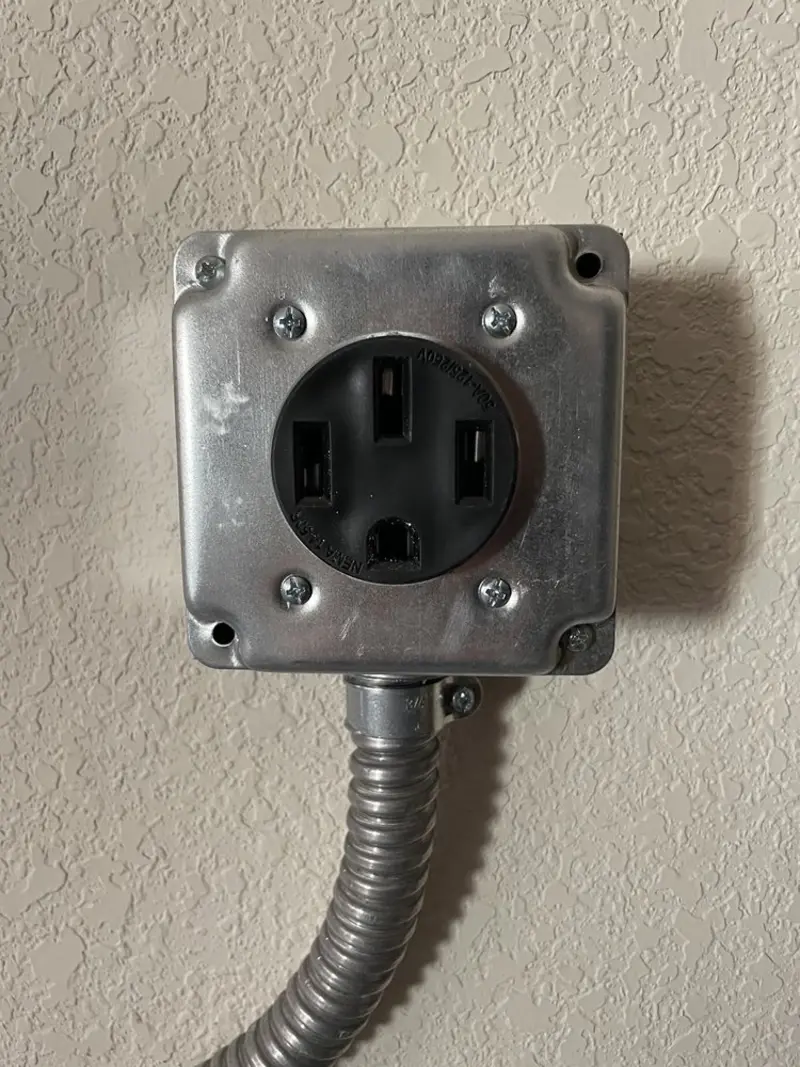 NEMA 14-50 outlet installed for Electrical Panel Upgrade in Parker